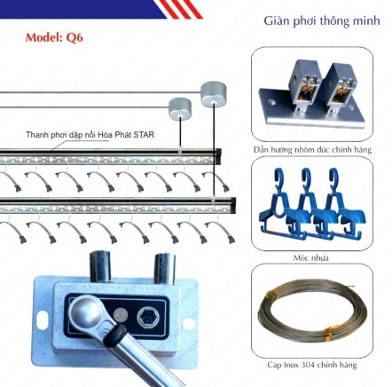 Giàn phơi thông minh Q – 06